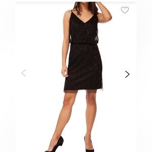 Dex black beaded party dress